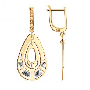 Золотые серьги МАГНАТ МА 028014 фото